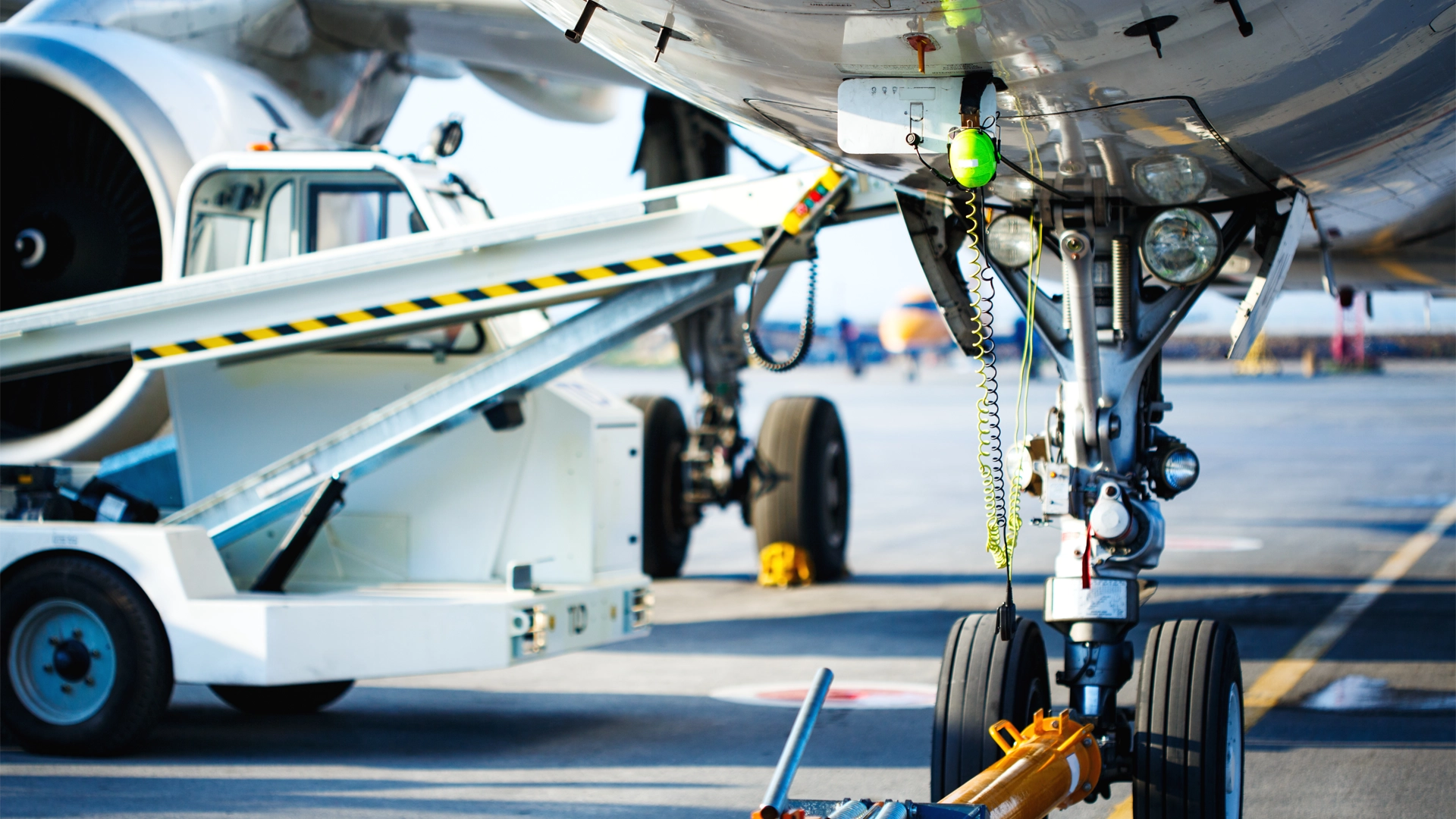 Upclose photo of a plane